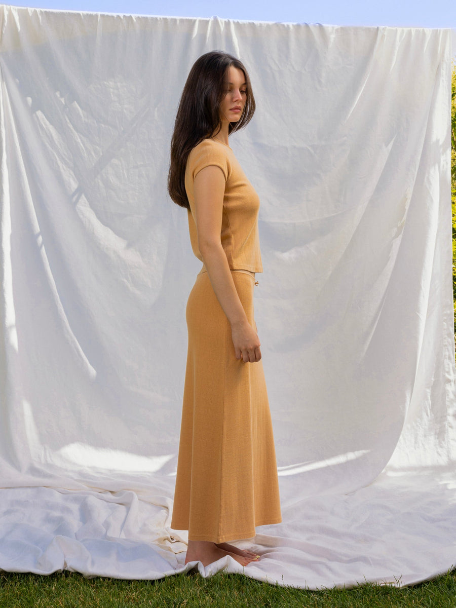 Hearts in a Row Organic Cotton Midi Skirt