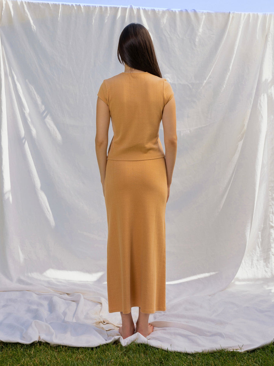 Hearts in a Row Organic Cotton Midi Skirt