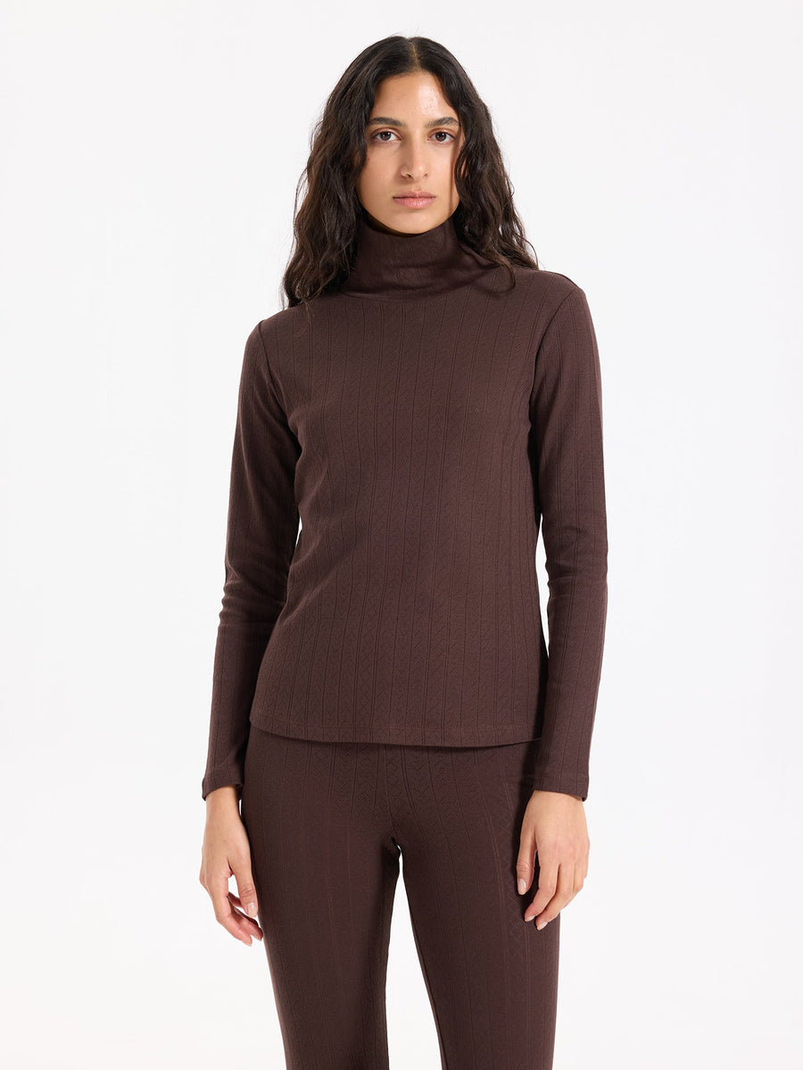 Hearts in a Row Long Sleeve Turtleneck