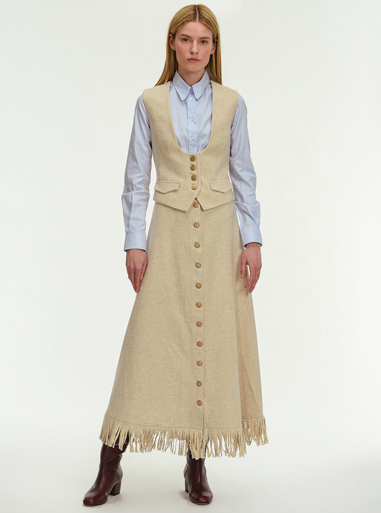 Thyme Fringe Skirt