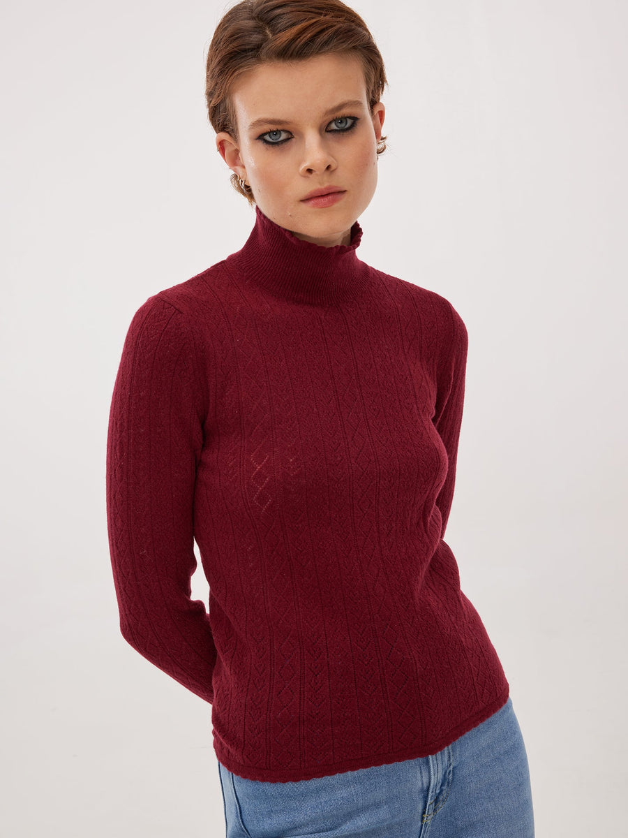 Hearts in a Row Knit Turtleneck